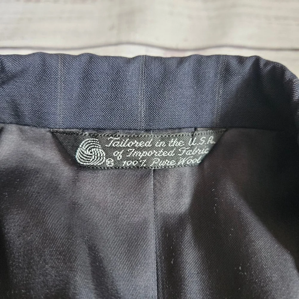 Vintage Christian Dior Monsieur Pure Wool Pinstripe Blazer Jacket Mens